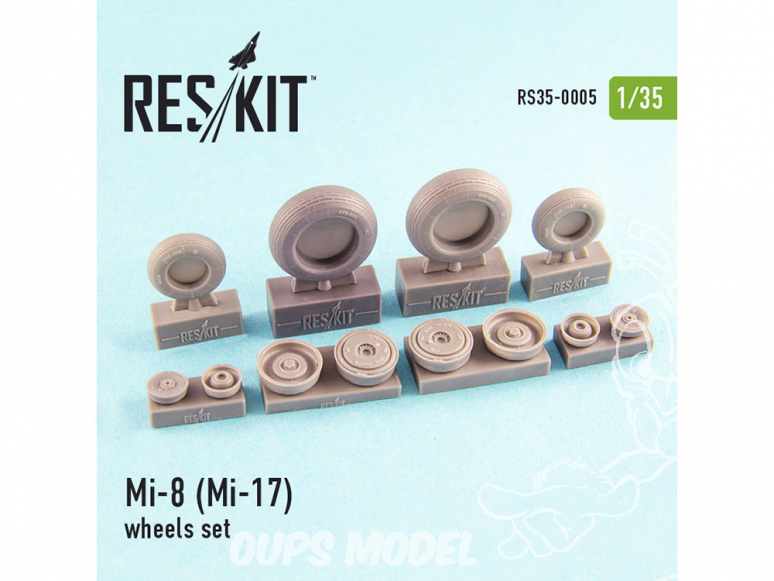ResKit kit d'amelioration Helico RS35-0005 Ensemble de roues Mi-8 (Mi-17) 1/35