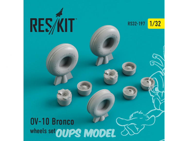 ResKit kit d'amelioration Avion RS32-0197 Ensemble de roues OV-10 Bronco 1/48