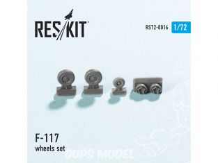 ResKit kit d'amelioration Avion RS72-0016 Ensemble de roues F-117 1/72
