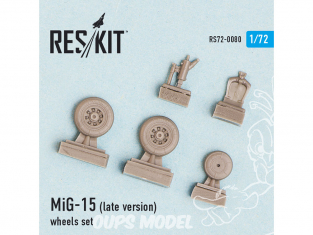 ResKit kit d'amelioration Avion RS72-0080 Ensemble de roues MiG-15 (late version) 1/72