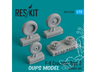 ResKit kit d'amelioration Avion RS72-0133 Ensemble de roues F-8 Crusader Type 2 1/72