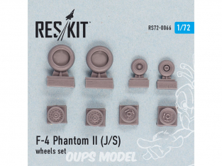 ResKit kit d'amelioration Avion RS72-0066 Ensemble de roues F-4 Phantom II (J, S) 1/72
