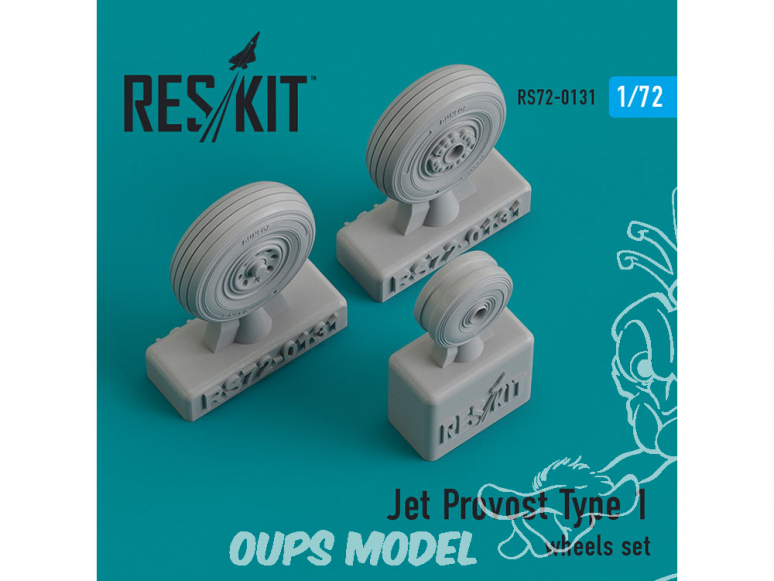 ResKit kit d'amelioration Avion RS72-0131 Ensemble de roues Jet Provost Type 1 1/72