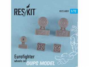 ResKit kit d'amelioration Avion RS72-0059 Ensemble de roues Eurofighter Typhoon 1/72