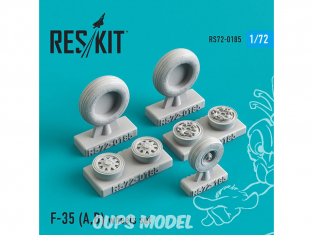 ResKit kit d'amelioration Avion RS72-0185 Ensemble de roues F-35 (A,B) 1/72