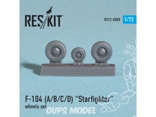ResKit kit d'amelioration Avion RS72-0008 Ensemble de roues F-104 (A/B/C/D) "Starfighter" 1/72