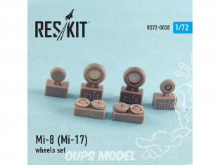 ResKit kit d'amelioration Helico RS72-0038 Ensemble de roues Mi-8 (Mi-17) 1/72