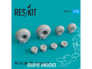 ResKit kit d'amelioration Helico RS72-0041 Ensemble de roues Mi-24 (Mi-35) 1/72
