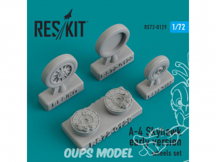 ResKit kit d'amelioration Helico RS72-0129 Ensemble de roues A-4 Skyhawk early version 1/72