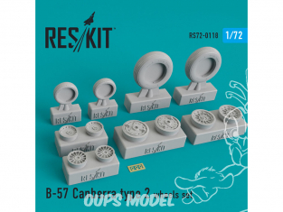 ResKit kit d'amelioration avion RS72-0118 Ensemble de roues B-57 Canberra type 2 1/72