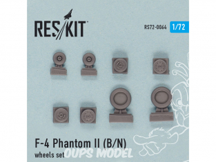 ResKit kit d'amelioration avion RS72-0064 Ensemble de roues F-4 Phantom II (B, N) 1/72
