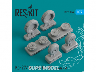 ResKit kit d'amelioration Helico RS72-0157 Ensemble de roues Ka-27/Ka- 29/Ka-32 1/72