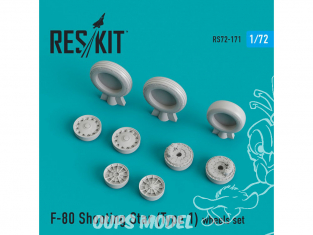 ResKit kit d'amelioration avion RS72-0171 Ensemble de roues F-80 Shooting Star (Type 1) 1/72