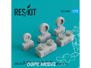 ResKit kit d'amelioration avion RS72-0092 Ensemble de roues AIDC IDF F-CK-1 (A/B/C/D) 1/72