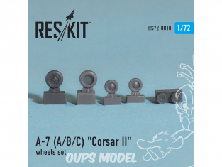 ResKit kit d'amelioration avion RS72-0018 Ensemble de roues A-7 "Corsair II" (A/B/C/E) 1/72