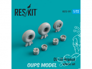 ResKit kit d'amelioration avion RS72-0197 Ensemble de roues OV-10 Bronco 1/72
