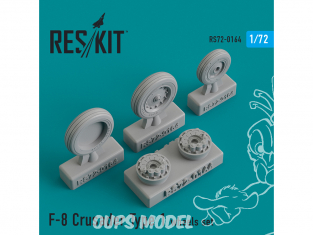 ResKit kit d'amelioration avion RS72-0164 Ensemble de roues F-8 Crusader Type 1 1/72