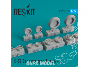 ResKit kit d'amelioration Avion RS72-0117 Ensemble de roues B-57 Canberra type 1 1/72