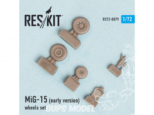 ResKit kit d'amelioration Avion RS72-0079 Ensemble de roues MiG-15 (early version) 1/72