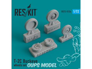 ResKit kit d'amelioration Avion RS72-0124 Ensemble de roues T-2C Buckeye 1/72