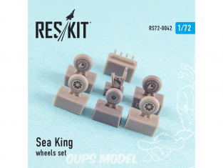 ResKit kit d'amelioration Avion RS72-0042 Ensemble de roues Sea King (all versions) 1/72