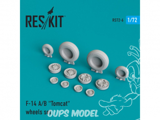 ResKit kit d'amelioration Helico RS72-0006 Ensemble de roues F-14 (A/B) "Tomcat" 1/72