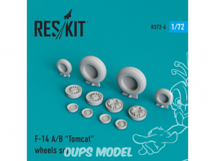 ResKit kit d'amelioration Helico RS72-0006 Ensemble de roues F-14 (A/B) "Tomcat" 1/72