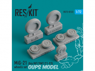 ResKit kit d'amelioration Avion RS72-0123 Ensemble de roues MiG-21 (bis/MT/SMT/21-93) 1/72