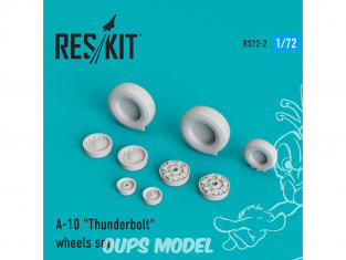 ResKit kit d'amelioration Avion RS72-0002 Ensemble de roues A-10 "Thunderbolt" 1/72
