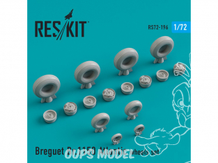 ResKit kit d'amelioration Avion RS72-0196 Ensemble de roues Breguet Br.1150 Atlantic 1/72