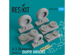 ResKit kit d'amelioration Avion RS72-0170 Ensemble de roues A-3 Skywarrior 1/72