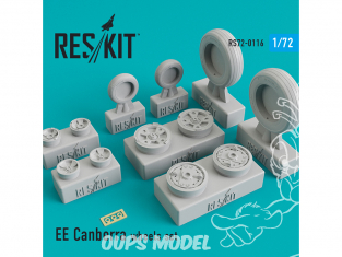 ResKit kit d'amelioration Avion RS72-0116 Ensemble de roues EE Canberra 1/72