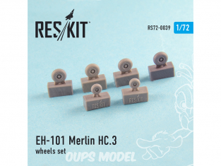 ResKit kit d'amelioration Helico RS72-0039 Ensemble de roues EH-101 Merlin HC.3 1/72