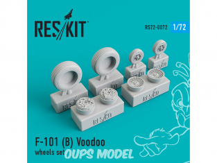 ResKit kit d'amelioration Avion RS72-0072 Ensemble de roues McDonnell F-101 (B) Voodoo 1/72