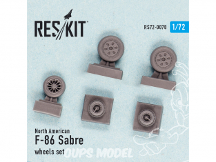 ResKit kit d'amelioration Helico RS72-0078 Ensemble de roues North American F-86 Sabre 1/72