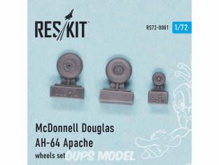 ResKit kit d'amelioration Helico RS72-0081 Ensemble de roues McDonnell Douglas AH-64 Apache 1/72