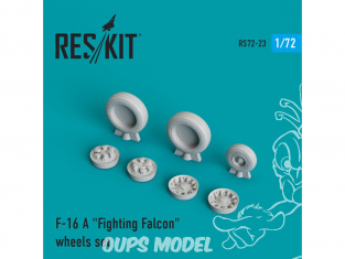 ResKit kit d'amelioration Avion RS72-0023 Ensemble de roues F-16 (A) "Fighting Falcon" 1/72