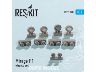 ResKit kit d'amelioration Avion RS72-0035 Ensemble de roues Mirage F.1 1/72