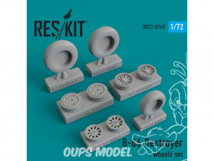 ResKit kit d'amelioration Avion RS72-0169 Ensemble de roues B-66 Destroyer 1/72