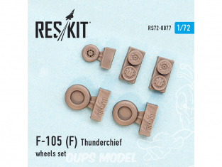 ResKit kit d'amelioration Avion RS72-0077 Ensemble de roues Republic F-105 (F) Thunderchief 1/72