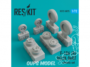 ResKit kit d'amelioration Avion RS72-0075 Ensemble de roues F-106 (B) Delta Dart 1/72