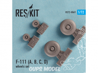 ResKit kit d'amelioration Avion RS72-0069 Ensemble de roues General Dynamics F-111 (A, B, C, D) 1/72