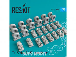 ResKit kit d'amelioration Avion RS72-0183 Ensemble de roues Tu-22М/M2/M3 1/72