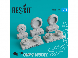ResKit kit d'amelioration Avion RS72-0098 Ensemble de roues Mig-19 1/72
