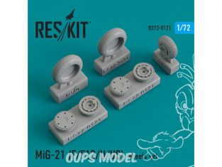 ResKit kit d'amelioration Avion RS72-0121 Ensemble de roues MiG-21 (F/F13/U/US) 1/72