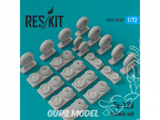 ResKit kit d'amelioration Avion RS72-0149 Ensemble de roues Tu-128 1/72