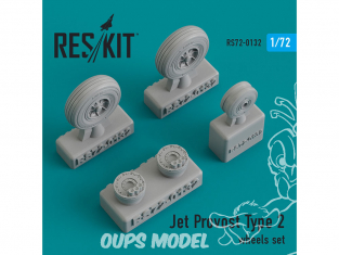 ResKit kit d'amelioration Avion RS72-0132 Ensemble de roues Jet Provost Type 2 1/72