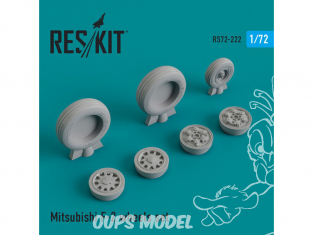ResKit kit d'amelioration Avion RS72-0222 Ensemble de roues Mitsubishi F-2 1/72