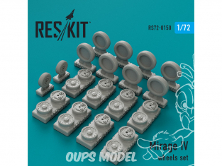 ResKit kit d'amelioration Avion RS72-0150 Ensemble de roues Mirage IV 1/72