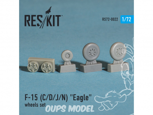 ResKit kit d'amelioration Avion RS72-0022 Ensemble de roues F-15 (C/D/J/N) "Eagle" 1/72
